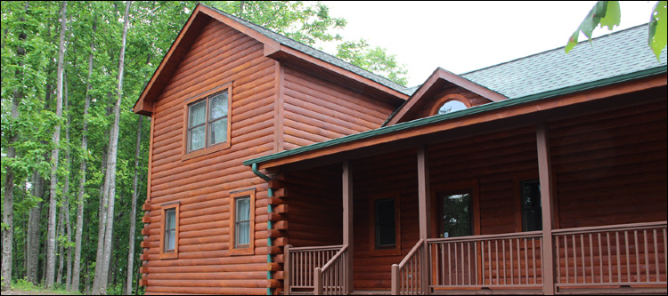 Log Home Staining in West Mansfield, Ohio